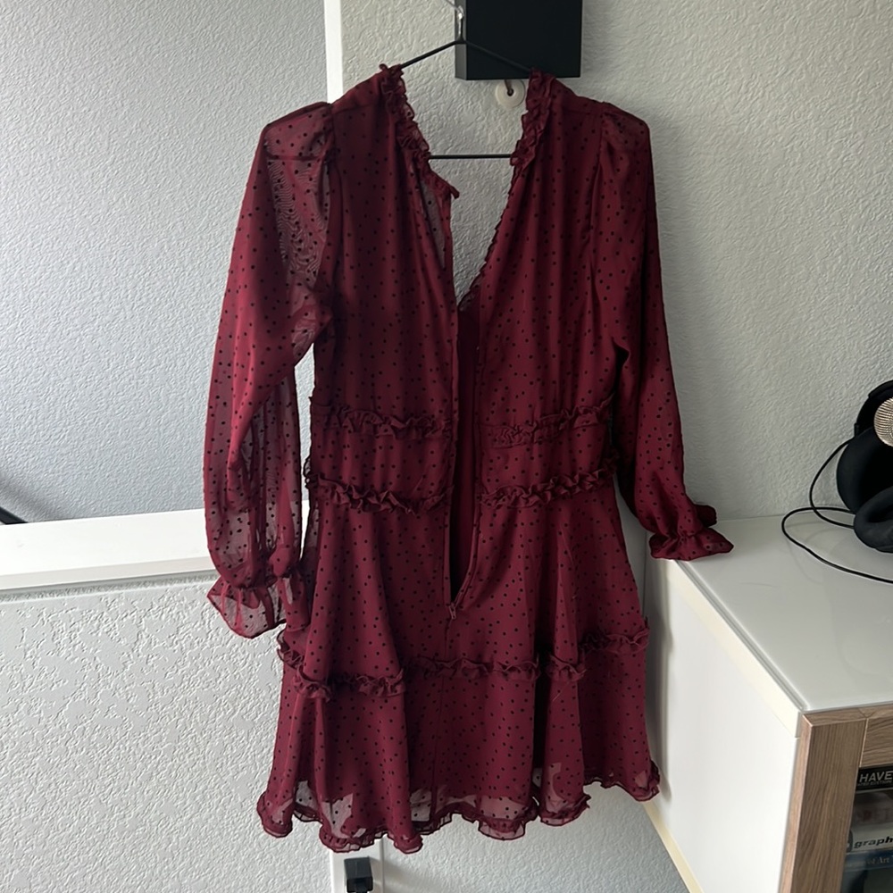 B Darlin Maroon Dress 7/8 - Picture 2 of 3